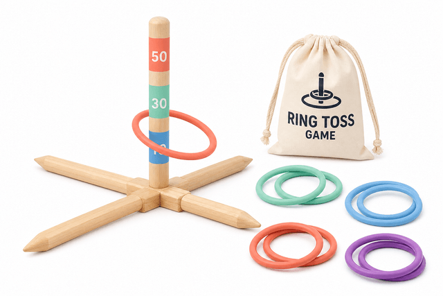Garden Ring Toss Game - outdoor product photograph on white background
