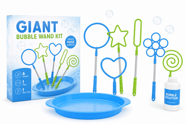 Giant Bubble Wand Kit - 12 pieces product photograph on white background