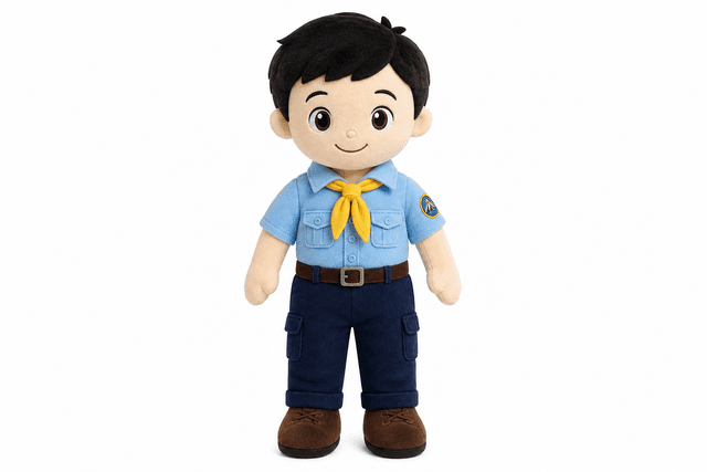 Milo Explorer Soft-Bodied Doll - explorer product photograph on white background