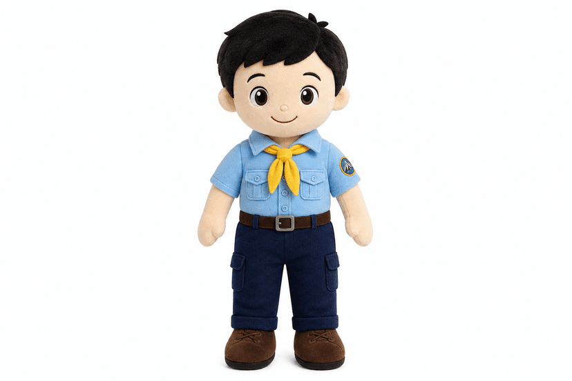 Milo Explorer Soft-Bodied Doll - explorer product photograph on white background